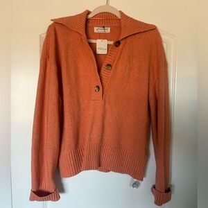 Free People 🧡 Trading Up Polo Sweater NWT